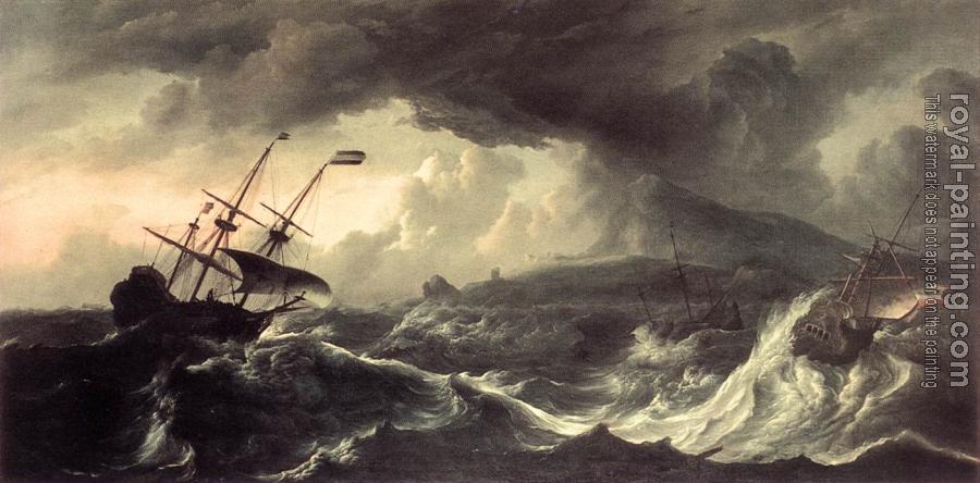 Ludolf Backhuysen : Ships Running Aground in a Storm